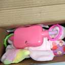 Baby Bilingual Musical Elephant Stuffed Animals Toys,Infant Early Learning Toy with Light-Up Music & Crinkle,Tummy Time Toys for 0 3 6 9 12+ Months for Baby Boy Girl Gift,Pink