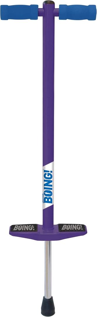 Geospace Jumparoo Boing! JR. Steel Pogo Stick for Kids of 50-90 lbs Weight by Air Kicks, Small Size Pogo Stick-Active Outdoor Fun Toy for Boys and Girls for Exercise, Balance,Coordination (Purple)