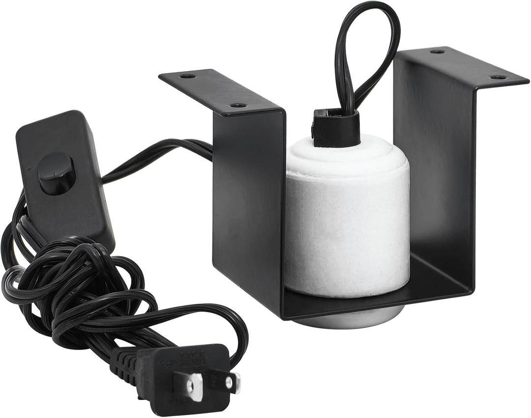 kathson Reptile Heat Lamp Fixture Ceramic E26 Base Light Bulb Socket with Separate Switches Bearded Dragon Lamp Holder Bracket for Iguana Snake Lizard Turtle Gecko Terrariums Habitat