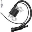 fullas 212cc Ignition Coil with Spark Plug for Predator 212cc 224cc 196cc Coleman Ct200u Honda GX160 GX200 GX140 GX120 5.5 6.5 HP Engine Generator Mini Bike Go Kart Pressure Washer OEM 30500-ZE1-033