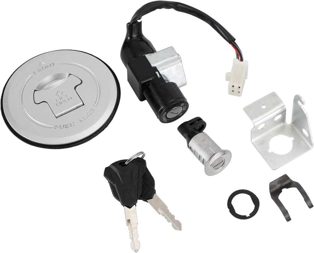 Areyourshop Ignition Switch Fuel Gas Cap Key Lock Set For Honda Grom 125 AC MSX125/Motrac M2 & M3/Skyteam M3 2014-2015 35010-K26-910