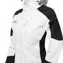 Women's Rain Jackets Waterproof with Hood Lightweight Rain Suit for Women Ladies Rain Coats Outdoor Windbreaker (XX-Large, White Black)