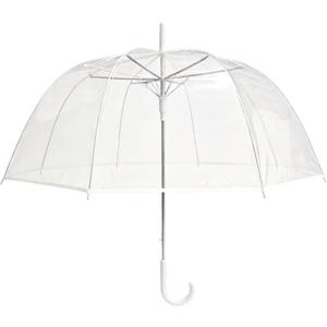 Clear Bubble Umbrella – See Through, Rain & Windproof Umbrella for Weddings, Prom, Graduation and Outdoor Events - Automatic Open, Crook Handle, Clear Dome