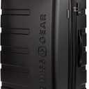 SwissGear 7366 Hardside Expandable Luggage with Spinner Wheels, Black, Checked-Large 27-Inch