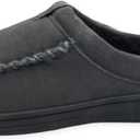 Clarks Men's Open Back Suede Sherpa Lined Clog Slippers, JMH2062 - Indoor/Outdoor Slip-Ons - Comfy & Durable Slides with Soft Plush Lining Cushioned Footbed & Gripped Rubber Outsoles (9 M US, Grey)