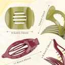 6 PCS French Flat Hair Clips for Women 2 Styles Large Matte Flat Claw Clips Strong Hold No-Slip French Hair Barrettes for Thick Thin Hair(Multicolor 1)