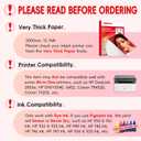 300gsm Double Sided Glossy Thick Heavyweight Photo Paper 80LB 100 Sheets 8.5x11 Inches for Inkjet Printer and Dye Ink