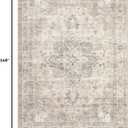 Vintage 10x14 Washable Area Rugs for Living Room, Non Slip, Camel