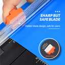 Evteck Paper Cutter 12 Inch Paper Trimmer Slider Crafting Scrapbooking Supplies for A4 Vinyl Photo Cardstock with Security Blade and Foldable Ruler