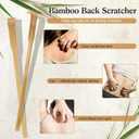 Yinkin 72 Pcs Bamboo Back Scratcher Bulk Traditional Manual Back Massager Wooden Long Scratcher for Itching Relief and Body Massage Elderly Men Women Friend and Family Nursing Gifts