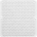 Silicone Dish Drying Mat for Multiple Usage,Easy clean,Eco-friendly,Heat-resistant Silicone Mat for Kitchen Counter or Sink,Refrigerator or Drawer liner White M 12 inches x 12 inches