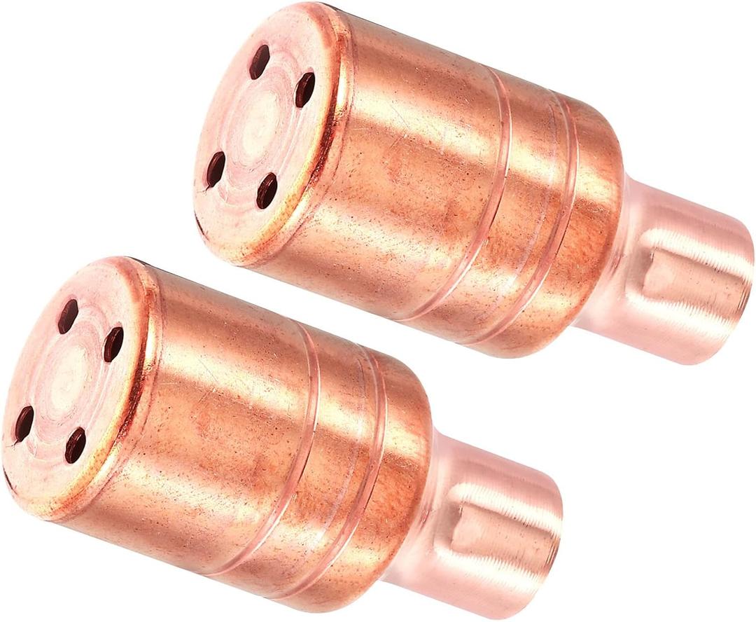 PATIKIL Copper Refrigerant Distributor, 2 Pack 1/8 x 1/2 Inch 4 Hole Joints Refrigerant Splitter Diverter Liquid Separator for Air Conditioner External Unit