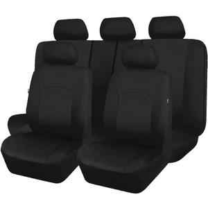 Flying Banner Car Seat Covers Front Seats Rear Bench Polyester car seat Protectors Easy installations Rear Bench Split Classic Man Lady Truck Soid Black