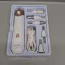 Electric Manicure Pedicure Kit, Electric Nail File for Natural Nails,Nail Grinder for Thick Nails, Hand & Foot File Trimmer Buffer Tools (White)