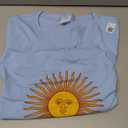 Womens ARGENTINA FLAG ARGENTINE SUN SOL DE MAYO V-Neck T-Shirt Small