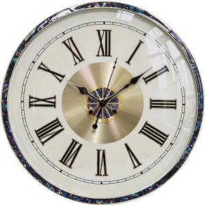 Homestia 15.75 Inch Minimalist Wall Clock,Silent Non-Ticking,Roman Numerals