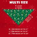 2 x Christmas Dog Bandanas 2 Pack Washable Soft Cotton Christmas Tree & Snowflakes Scarf Multiple Sizes Offered Premium Durable Fabric Adjustable Fit for Small, Large & Extra Large Dogs