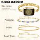 VIQIV Gold Watch Band and 3PCS Bracelets Stack Set for Women Compatible with Apple Watch 44/45/46/49/38/40/41/42mm Slim Stainless Steel Metal Straps for iWatch Series 11 10 9 8 7 6 5 4 3 SE Ultra 3 2