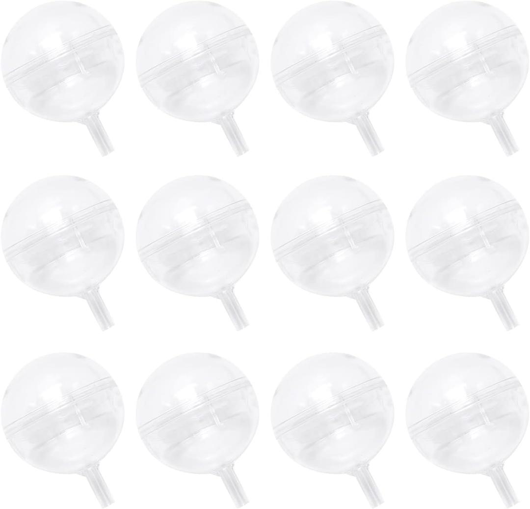 100Pcs Clear Chocolate Box Holder Plastic Round Chocolate Ball Bouquet Holder Flower Packaging Support Rack for Birthday Party