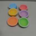 KOLUTI Nonstick Silicone 2oz Pinch Bowls Set of 6, Mini Colorful Condiment Sauce Dip Prep Bowl with Lid, Snack Serving Food Storage Mixing Containers for Side Dish, Microwave & Freezer Safe