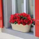 Hananona 12 Pcs Artificial Geranium Flowers for Outdoors Geranium Silk Red Flowers Outdoor UV Resistant Garden Plants Faux Flower for Christmas Home Kitchen Table Centerpieces Decor (12, Red)