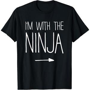 I'm with The Ninja Shirt Adult Kids Men Women Costume TShirt Small