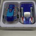 Intoypad Collision Transforming Dinosaur Car Toy, 2 Magnetic Cars Transform into Dinosaur Toys for Kids Toddler Fun Deformation Robot Dino Car Christmas Birthday Gift Toys for Boys Girls(Blue Dragon)