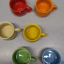 Sliner 6 Pcs Polka Dot Creative Coffee Mugs 10 oz Hot Chocolate Mugs Flat Bottom Coffee Cups with Handle Ceramic Porcelain Dinnerware for Kids Birthday Gift, Assorted Color