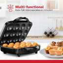 Holstein Housewares Non-Stick 12-Count Electric Cupcake Maker Machine Bakes 12 Cupcakes, Muffins, Pizza Cups, Cinnamon Buns Perfect for Gifts, Birthdays, Holidays, or Bake Sales, Black