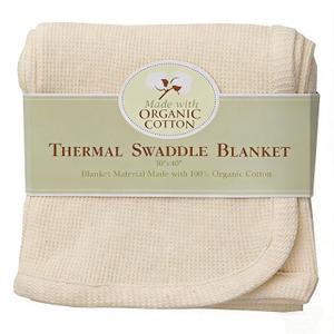 TL Care 30" X 40" Thermal/Waffle Swaddle Blanket Made with Organic Cotton, Natural Color, Soft Breathable, for Boys and Girls