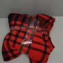 Blanket | Ideal for Cold Nights  | Measures 55” x 60” | Polar Fleece, Red/Black Plaid