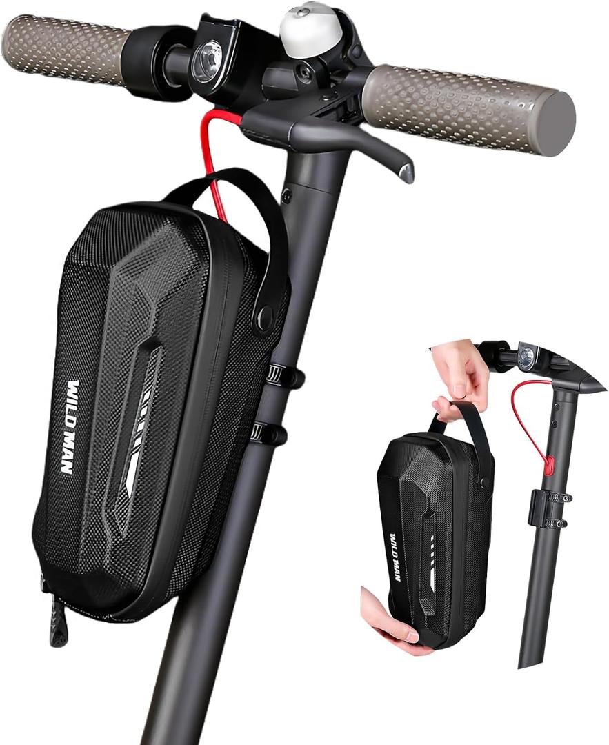 flintronic Scooter Storage Bag, 2L Large Capacity Scooter Handlebar Bag, EVA Handlebar Waterproof Front Bag for Carrying Phone, Wallet, Repair Tools, Charger Tools