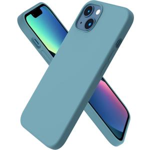 ORNARTO Compatible with iPhone 13 Case 6.1, Slim Liquid Silicone 3 Layers Full Covered Soft Gel Rubber Phone Case Protective Cover 6.1 Inch-Cactus