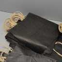 Joybe 100 Pack 6x3.25x8 Inch Small Black Paper Bags with Handles Bulk, Kraft Paper Gift Bags for Birthday Party Favors Grocery Retail Shopping Business Goody Merchandise Craft Blank Sacks (100pcs)
