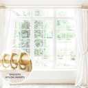 BlastHome Luxury Curtain Rings - Premium Metal with Quiet, Smooth, Removable Nylon Inserts - Pinhooks and Clips Included - 1 1/2" Inside Diameter - 18 Rings for Two Standard Curtains - Brushed Gold