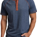 Sailwind Mens Henley Long/Short Sleeve T-Shirt Cotton Casual Shirt, M