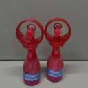 O2COOL Deluxe Handheld Battery Powered Water Misting Fan (Raspberry) 2 Pack (Pink)