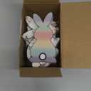 6 Pcs Easter Decorations Wood Bunny Cross Decoration Sign Tiered Tray Decor Farmhouse Rabbit Cross Easter Decor for the Home Spring Table Centerpiece, 6 Inch(Floral)