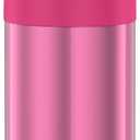 THERMOS FUNTAINER Water Bottle with Straw - 12 Ounce - Kids Stainless Steel Vacuum Insulated Water Bottle with Lid, Pink