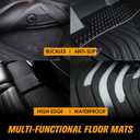 Floor Mats Fit for Chevy Equinox GMC Terrain (Non EV) 2025, All Weather TPE Rubber Custom Fit Waterproof Anti-Slip High Edge 1st & 2nd Row & Cargo Liner for Chevy Equinox Accessories Black