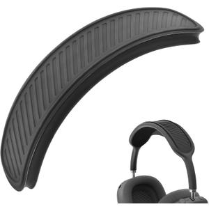 Silicone Headband Cover Replacement Headband Cushion Washable Head Top Pad Protector Compatible with Apple AirPods Max Headphones Soft & Comfort Headband Pad Cover, Black