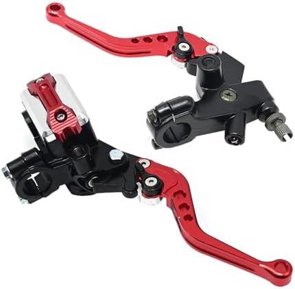CADUFUELLY 7/8'' 22mm Universal Motorcycle Brake Lever Clutch Master Cylinder Lever Set Reservoir for Harley Honda Kawasaki Suzuki Yamaha