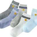 Women's Cute Funny Crew Socks - Cotton Novelty Socks for Women & Girls (5-6 Pairs)