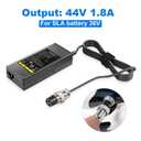 36V 1.8A Female 3-Pin XLR Lead Acid Battery Charger with 3-Prong Inline Power Supply Cord for 36V Boreem Jia, Minimoto, Rad2Go, Electric Scooter, ATV, Go Kart, with 3-Prong Inline Female Connector