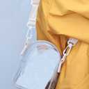 Clear Bag for 14cm/5.5in Generation II Sitting Plush Doll, Hanging Protective Display Case, Portable Travel Crossbody Bag with Strap-White 1 Pack (Doll not Included)