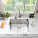 Stainless Steel Laundry Sink Undermount-Hovheir 21x18x12 Stainless Steel Utility Sink Undermount Sink 16 Gauge Single Bowl Deep Laundry Room Kitchen Sink