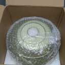 Semi Flush Mount Ceiling Light, 9" Green Glass Gold Fixture, Modern Close to Ceiling Light for Kitchen Hallway Bedroom, E26 Base,Bulb NOT Included