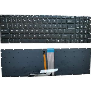 Laptop Replacement Keyboard with Backlight Compatible with MSI GE62 GS60 GS70 GS72 GE72 GT72 MS-1772 MS-16u6 Series Part Number V143422AK1 19000184 US Layout