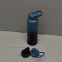 40oz Insulated Water Bottle with Straw, Stainless Steel Metal Vacuum Water Flask, Large Thermal Water bottle with Leakproof 3 Lids for Travel, Camping, Gym Sports Indigo Black