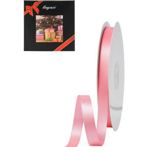 LIUYAXI Pink Double Face Satin Ribbon 3/8" X 50 Yards, Ribbons Perfect for Crafts, Gift Wrapping, Bow Making and More
